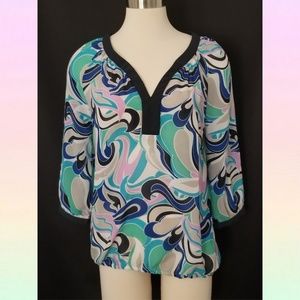 Banana Republic Factory Sheer Peasant Blouse